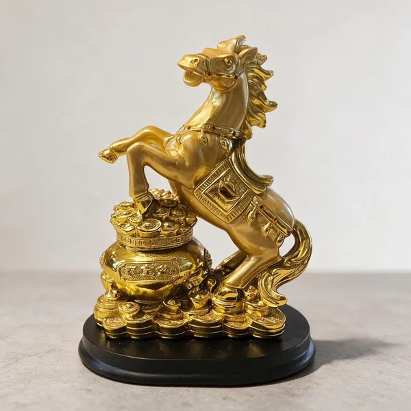 Gold_Marble_Powder_Feng_Shui_Horse_Figurine_Pooja_And_Festive_Decoration