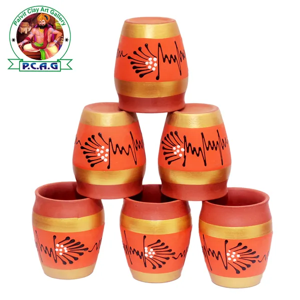 Terracotta_Hand_Painted_Floral_Kulhad_Cup_Set