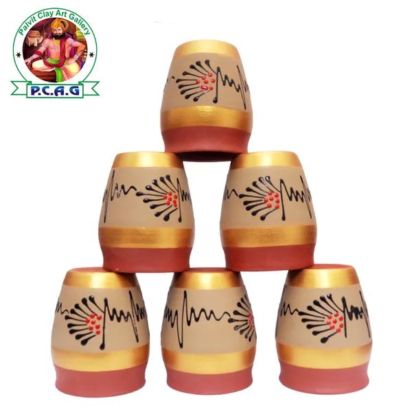 Terracotta_Handpainted_Decorative_Clay_Cup_set