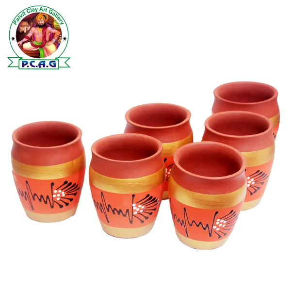 Terracotta_Hand_Painted_Floral_Kulhad_Cup_Set