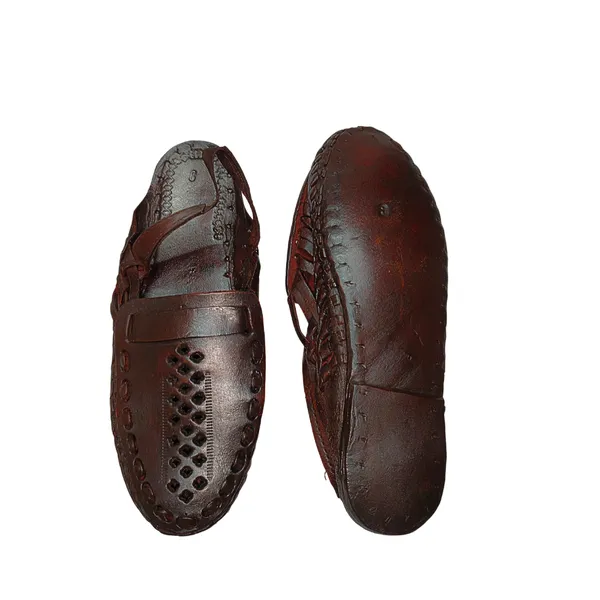 Brown_Sakla_Punching_Leather_Casual_Sandals_For_Men
