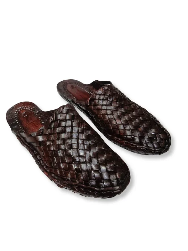 Brown_Woven_Slip_On_Banerjee_Slippers_For_Men