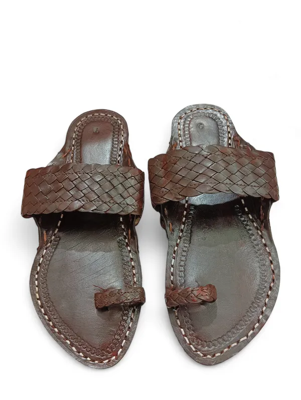 Brown_Woven_Chatai_Patta_Flat_Sandals_For_Men