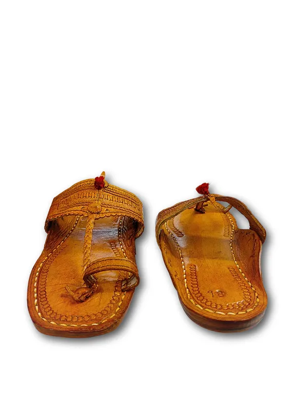 Tan_Leather_Traditional_Moja_Kolhapuri_Sandals_For_Men