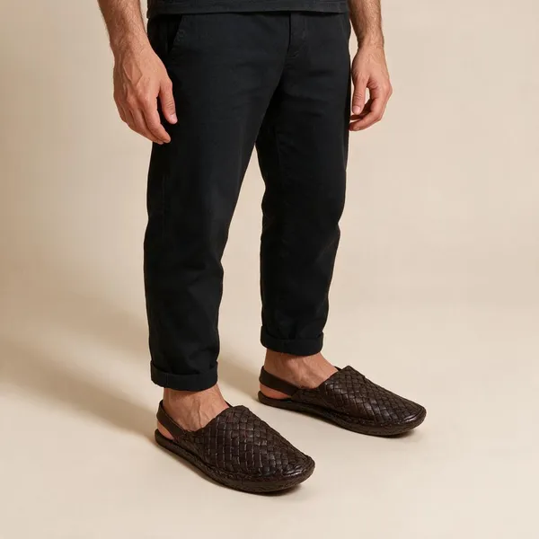 Brown_Woven_Leather_Banerjee_Sandals_For_Men