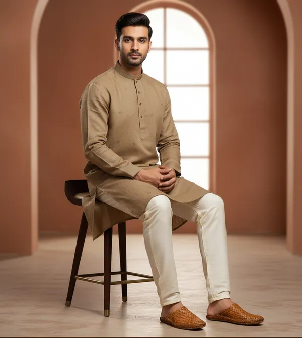Tan_Woven_Leather_Banerjee_Slip_On_Mules_For_Men