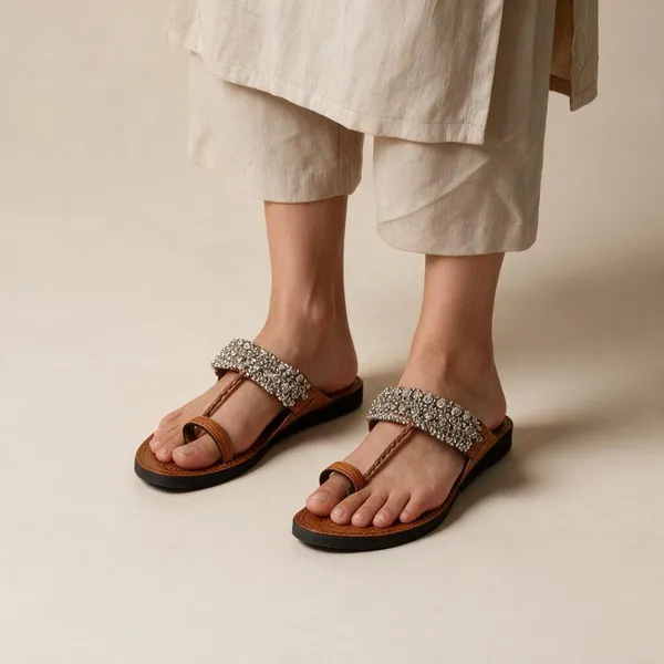 Tan_Embellished_Flat_Payal_Ethnic_Sandals_For_Women