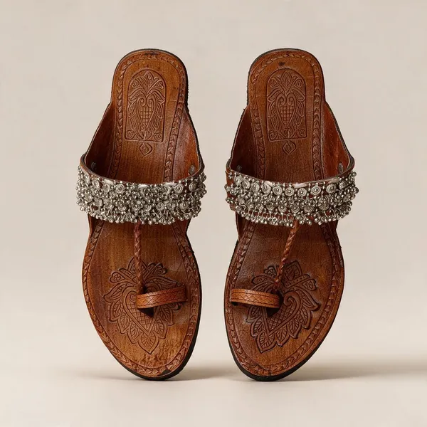 Tan_Embellished_Flat_Payal_Ethnic_Sandals_For_Women