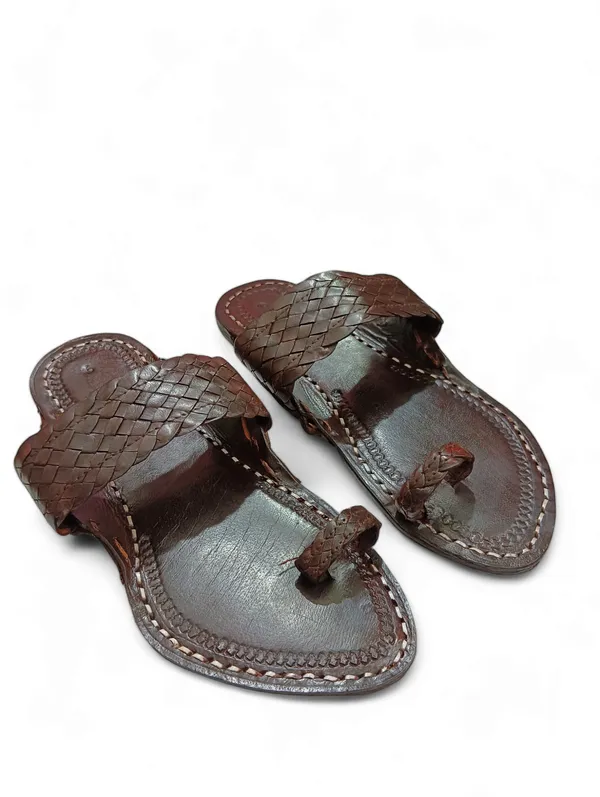 Brown_Woven_Chatai_Patta_Flat_Sandals_For_Men