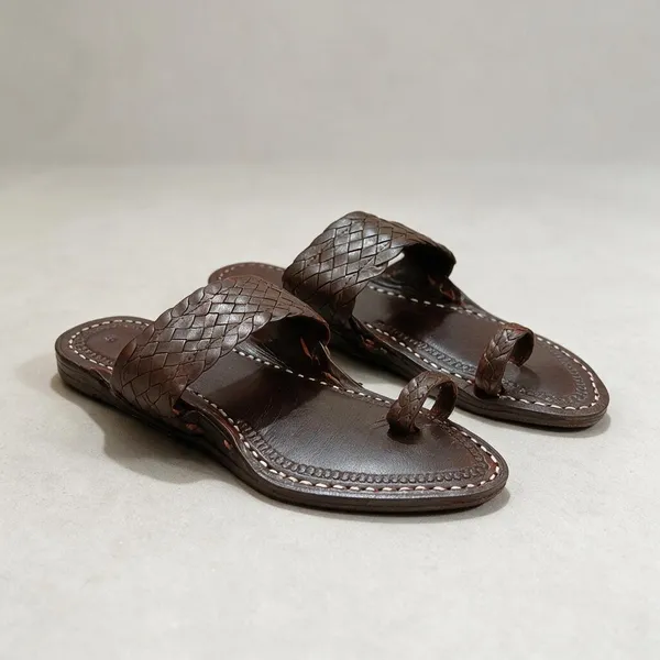 Brown_Woven_Chatai_Patta_Flat_Sandals_For_Men