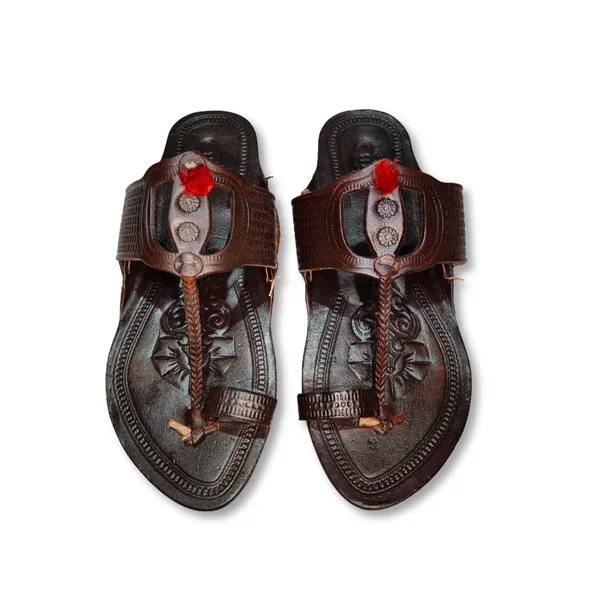 Brown_Traditional_Toe_Loop_Sandals_For_Men