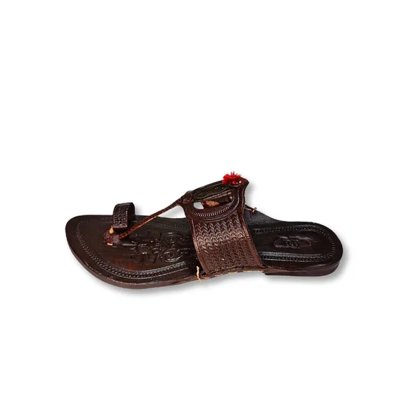 Brown_Traditional_Toe_Loop_Sandals_For_Men