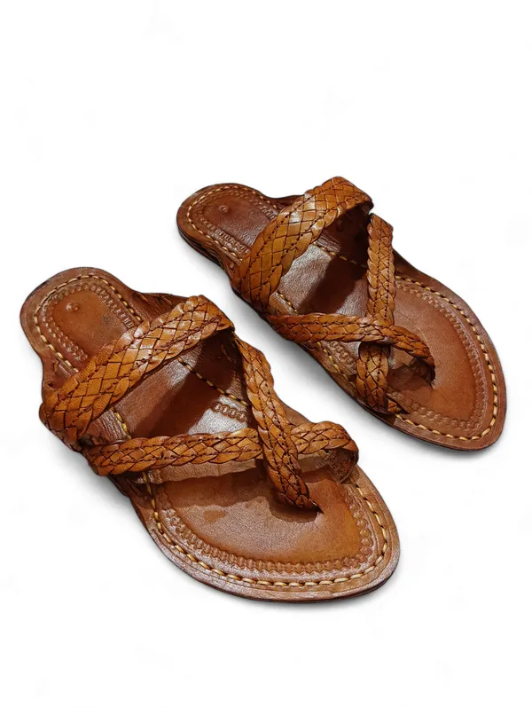 Tan_Chapti_Gandhi_Criss_Cross_Kolhapuri_Sandals_For_Men