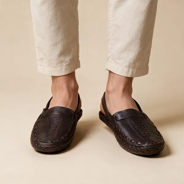 Brown_Leather_Sakla_Teer_Sandals_For_Men