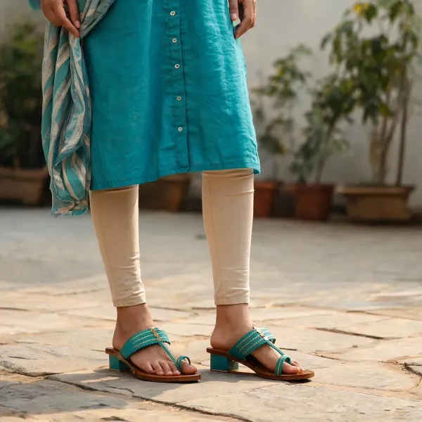 Ethnic_Festive_Heel_Kolhapuri_Sandals_Turquoise_