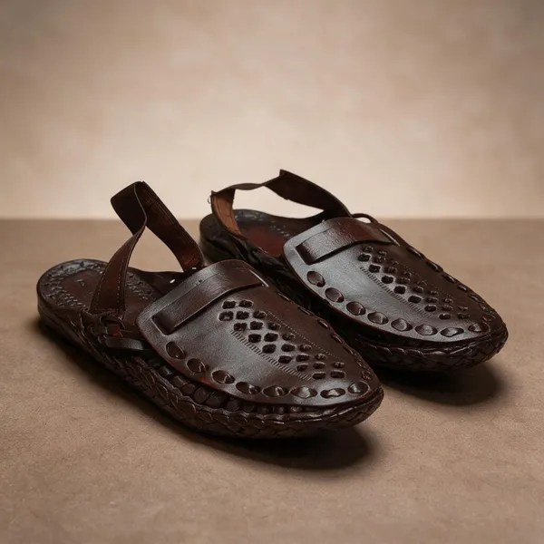 Brown_Sakla_Punching_Leather_Casual_Sandals_For_Men