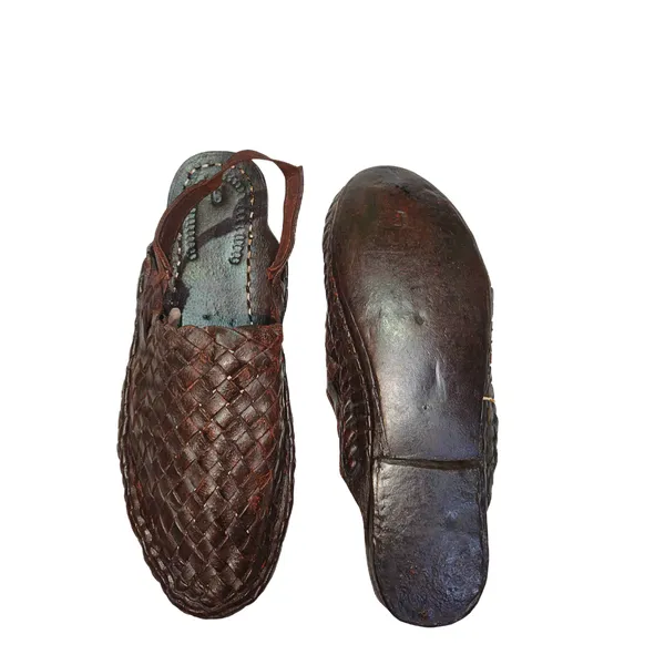 Brown_Woven_Leather_Banerjee_Sandals_For_Men