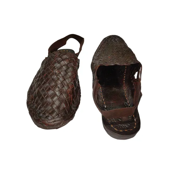 Brown_Woven_Leather_Banerjee_Sandals_For_Men