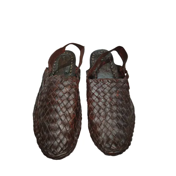 Brown_Woven_Leather_Banerjee_Sandals_For_Men