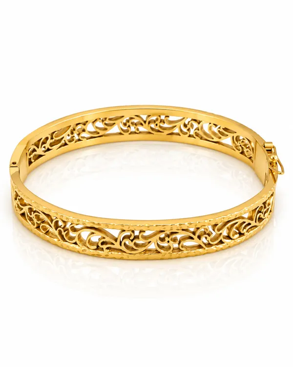 Gold_Stainless_Steel_Arabesque_Lace_Open_Cuff_Bracelet_For_Women