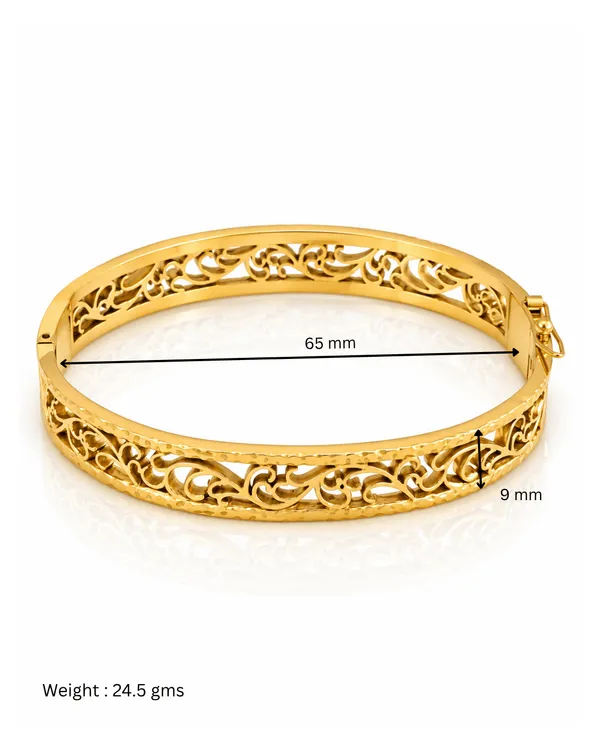 Gold_Stainless_Steel_Arabesque_Lace_Open_Cuff_Bracelet_For_Women