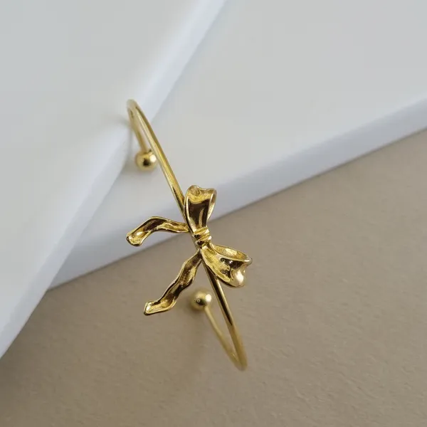 Gold_Stainless_Steel_Organic_Wave_Open_Cuff_Bracelet_For_Women