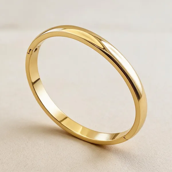 Gold_Stainless_Steel_Aurelia_Polished_Bangle_For_Women