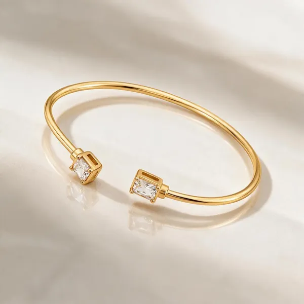 Gold_Stainless_Steel_Baguette_Cz_Twin_Open_Cuff_Bracelet_For_Women