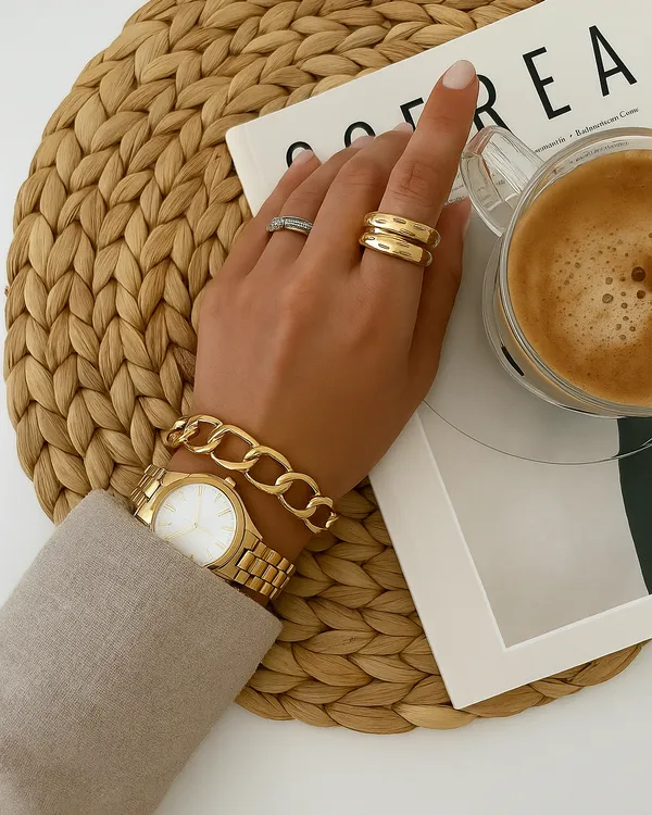 Gold_Stainless_Steel_Baguette_Luxe_Bangle_For_Women