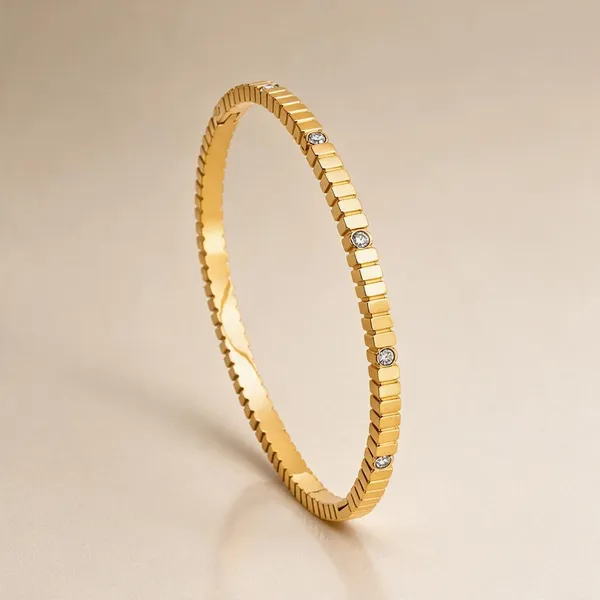 Gold_Stainless_Steel_Cz_Tile_Row_Side_Lock_Cuff_Bracelet_For_Women