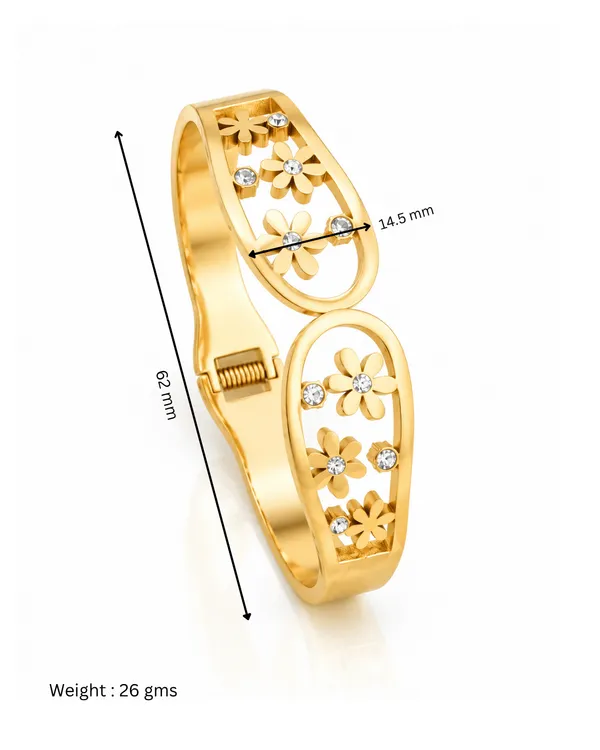 Daisy_CZ_Garden_Spring_Cuff_Bracelet
