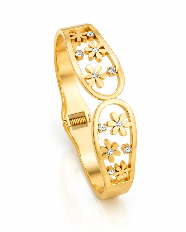 Daisy_CZ_Garden_Spring_Cuff_Bracelet