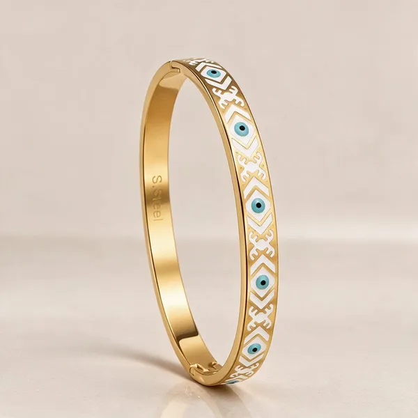 Gold_Stainless_Steel_Evil_Eye_Tribal_Enamel_Cuff_Bracelet_For_Women
