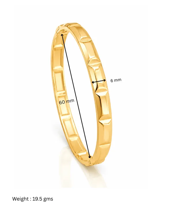 Gold_Stainless_Steel_Faceted_Block_Side_Lock_Cuff_Bracelet_For_Women