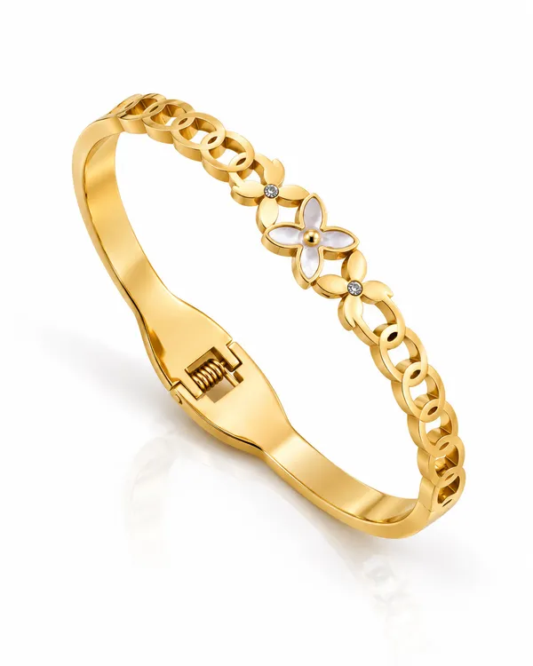 Fleur_Motif_Chain_Spring_Cuff_Bracelet