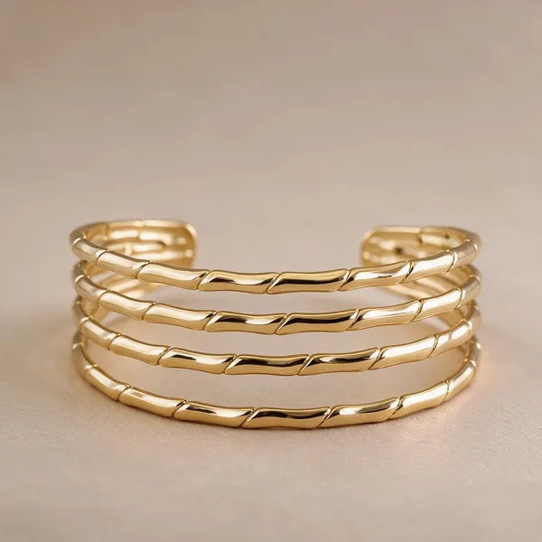 Gold_Stainless_Steel_Bamboo_Cuff_Bracelet_For_Women