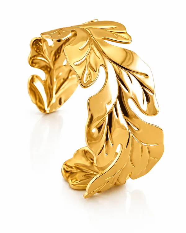 Golden_Olive_Leaf_Cuff