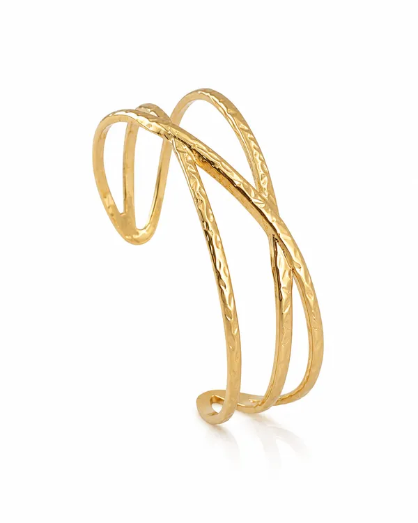 Gold_Stainless_Steel_Wave_Cuff_Bracelet_For_Women