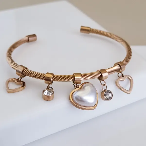 Gold_Stainless_Steel_Heart_Pearl_Twisted_Cable_Cuff_Bracelet_For_Women