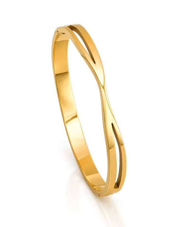 Gold_Stainless_Steel_Infinity_Cross_Side_Lock_Cuff_Bracelet_For_Women