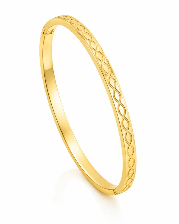 Gold_Stainless_Steel_Infinity_Loop_Bangle_For_Women