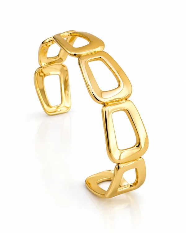 Gold_Stainless_Steel_Linked_Square_Frame_Cuff_Bracelet_For_Women