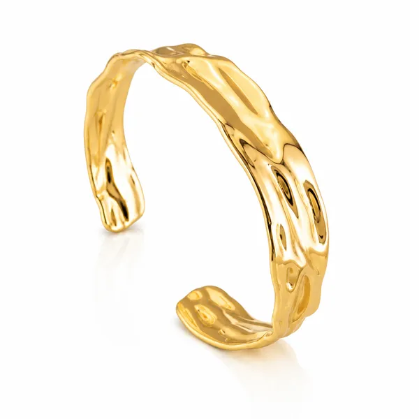 Gold_Stainless_Steel_Liquid_Wave_Cuff_Bracelet_For_Women
