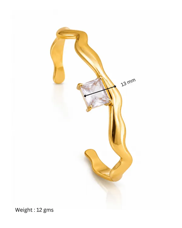 Gold_Stainless_Steel_Molten_Crystal_Square_Cuff_Bracelet_For_Women