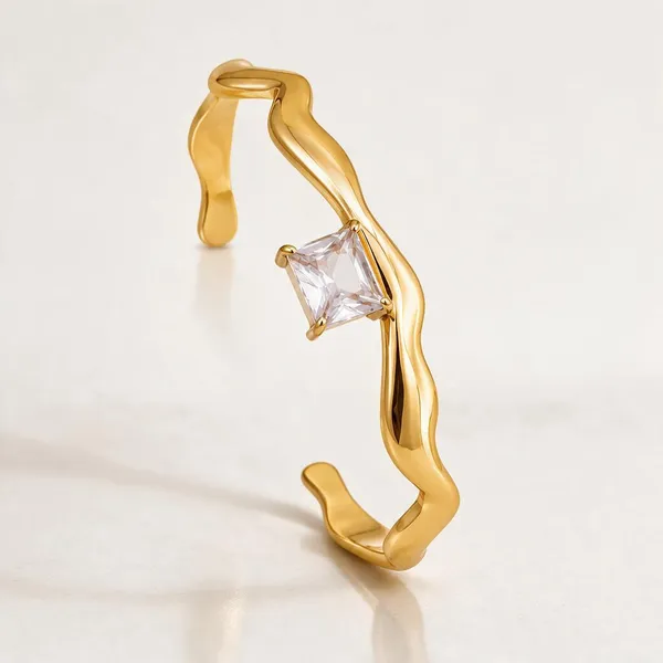 Gold_Stainless_Steel_Molten_Crystal_Square_Cuff_Bracelet_For_Women