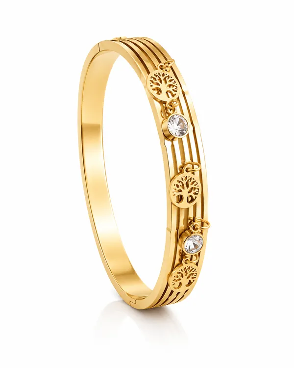 Gold_Stainless_Steel_Multi-Layer_Tree_Of_Life_Crystal_Bangle_For_Women