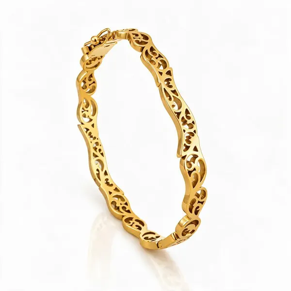 Gold_Stainless_Steel_Ornate_Filigree_Side_Lock_Cuff_Bracelet_For_Women