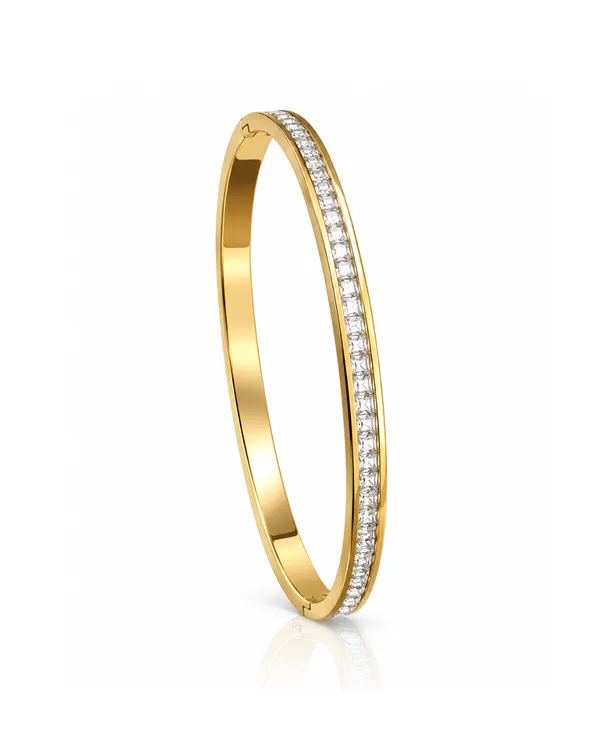 Gold_Stainless_Steel_Pave_Half-Row_Locking_Cuff_Bracelet_For_Women