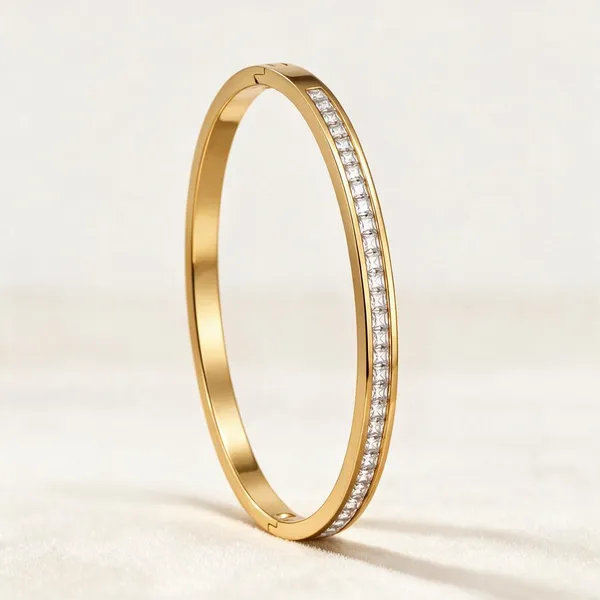 Gold_Stainless_Steel_Pave_Half-Row_Locking_Cuff_Bracelet_For_Women