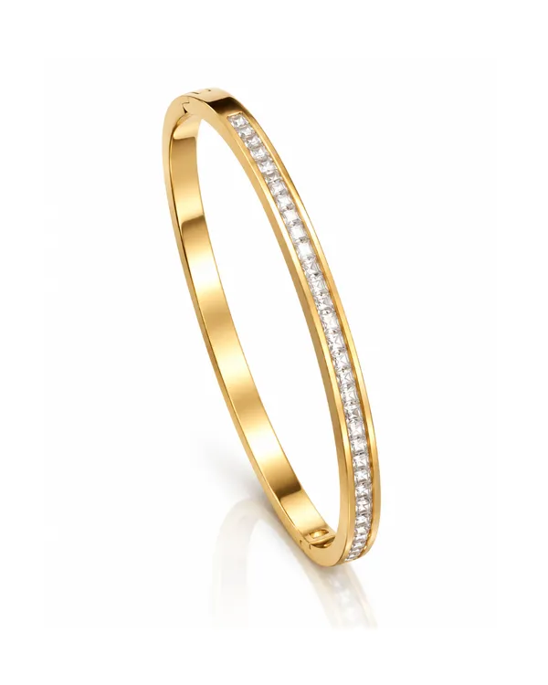 Gold_Stainless_Steel_Pave_Half-Row_Locking_Cuff_Bracelet_For_Women